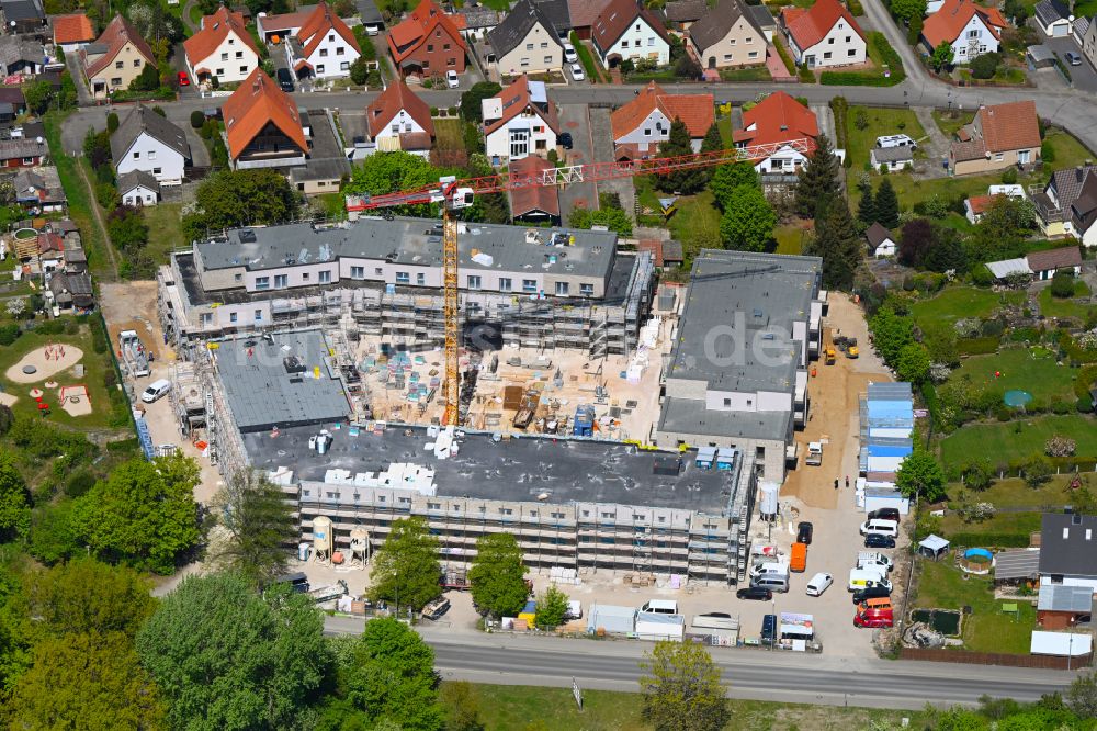 Luftbild Wolfsburg - Baustelle altersgerechter Wohnanlage in Wolfsburg im Bundesland Niedersachsen, Deutschland