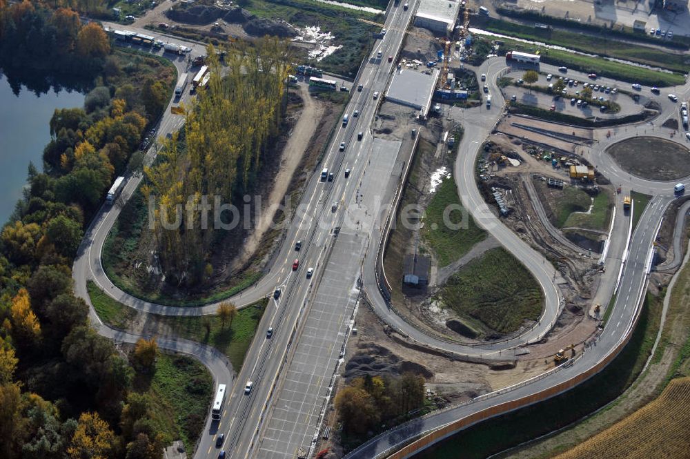 Luftaufnahme Achern - Baustelle Ausbau Autobahn A 5