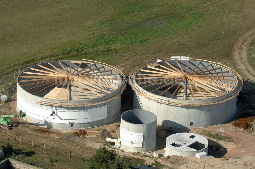 Luftbild Bergzow - Baustelle Biogasanlage Bergzow