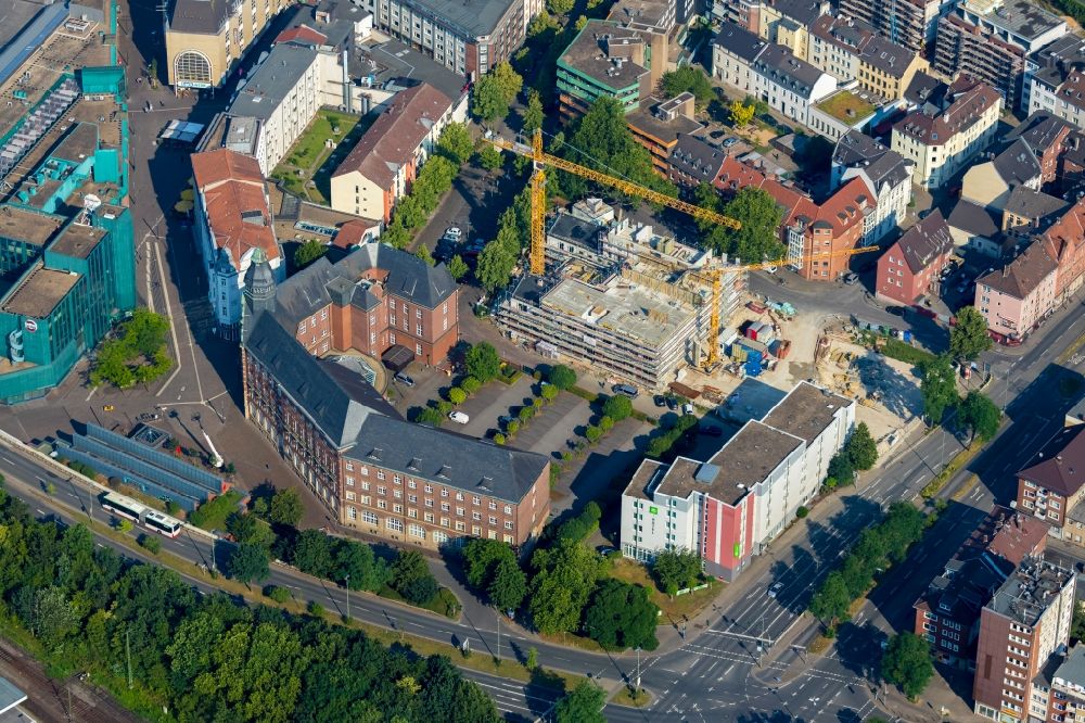 Luftbild Gelsenkirchen - Baustelle Bürogebäude des Geschäftshauses des ADAC e.V. in Gelsenkirchen im Bundesland Nordrhein-Westfalen, Deutschland