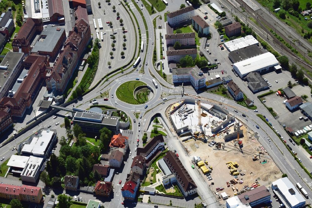 Luftbild Tuttlingen - Baustelle Bürogebäude des Geschäftshauses am Aesculap- Platz in Tuttlingen im Bundesland Baden-Württemberg, Deutschland