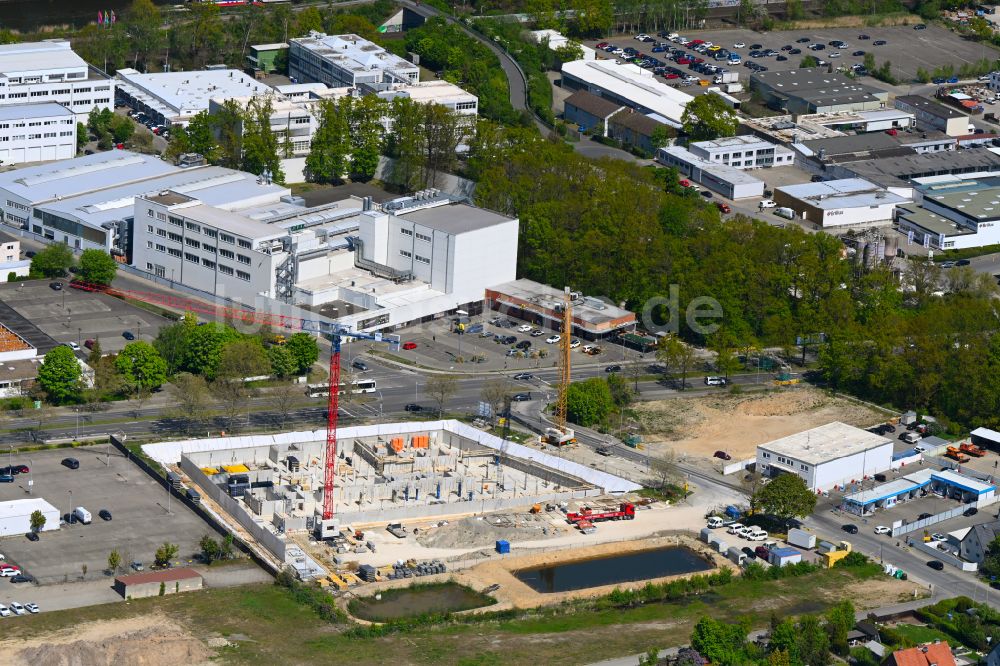 Luftbild Wolfsburg - Baustelle Bürogebäude des Geschäftshauses am Lerchenweg Ecke Dieselstraße in Wolfsburg im Bundesland Niedersachsen, Deutschland