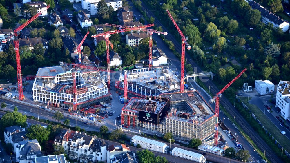 Luftaufnahme Bonn - Baustelle Bürogebäude des Geschäftshauses Neuer Kanzlerplatz in Bonn, im Bundesland Nordrhein-Westfalen, Deutschland