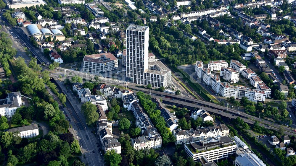 Bonn von oben - Baustelle Bürogebäude des Geschäftshauses Neuer Kanzlerplatz in Bonn, im Bundesland Nordrhein-Westfalen, Deutschland