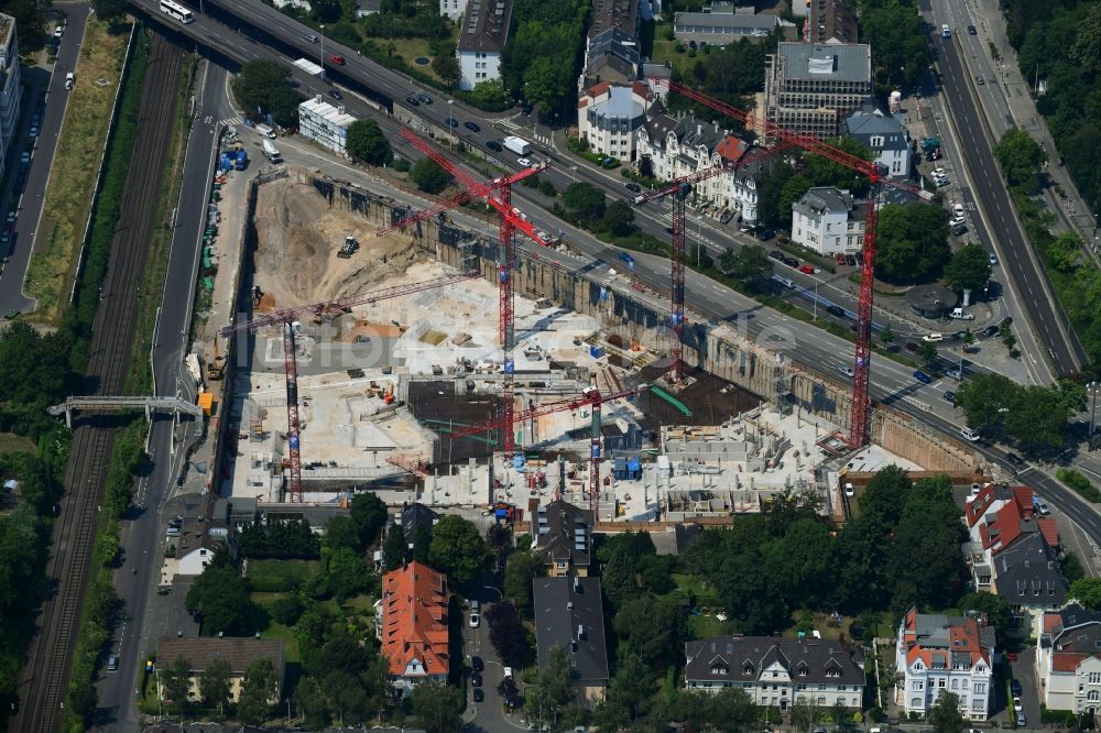 Luftbild Bonn - Baustelle Bürogebäude des Geschäftshauses Neuer Kanzlerplatz im Ortsteil Gronau in Bonn im Bundesland Nordrhein-Westfalen, Deutschland