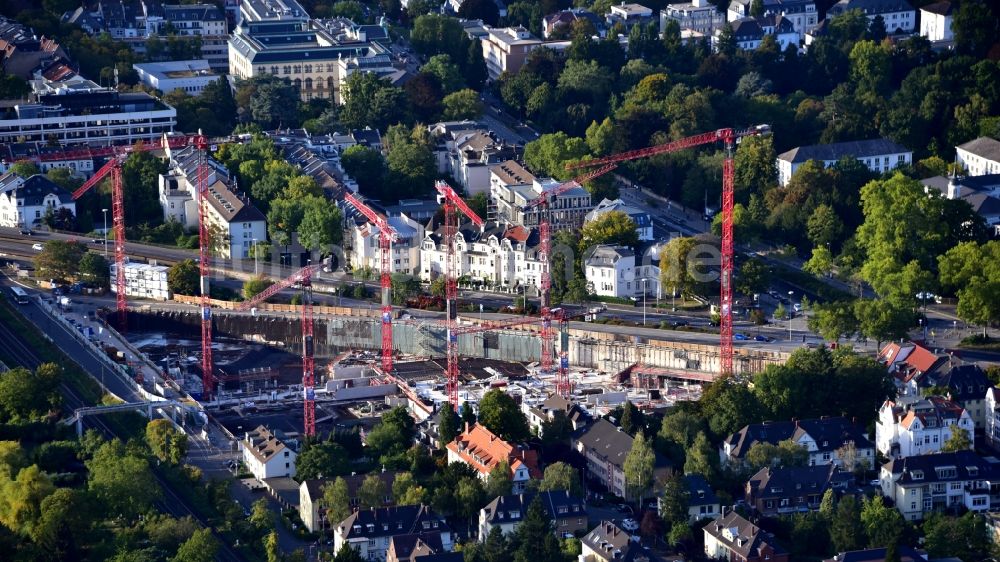 Luftaufnahme Bonn - Baustelle Bürogebäude des Geschäftshauses Neuer Kanzlerplatz im Ortsteil Gronau in Bonn im Bundesland Nordrhein-Westfalen, Deutschland