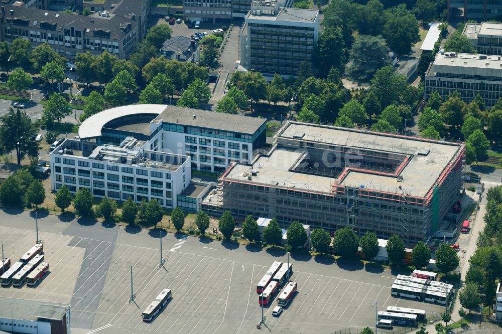 Bonn aus der Vogelperspektive: Baustelle Bürogebäude des Geschäftshauses im Ortsteil Hochkreuz in Bonn im Bundesland Nordrhein-Westfalen, Deutschland