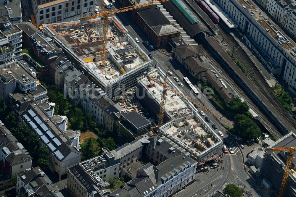 Luftaufnahme Bonn - Baustelle Bürogebäude des Geschäftshauses Urban Soul im Zentrum in Bonn im Bundesland Nordrhein-Westfalen, Deutschland