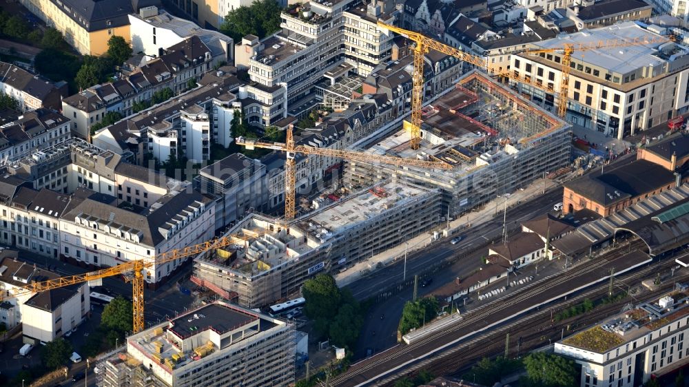 Luftaufnahme Bonn - Baustelle Bürogebäude des Geschäftshauses Urban Soul im Zentrum in Bonn im Bundesland Nordrhein-Westfalen, Deutschland