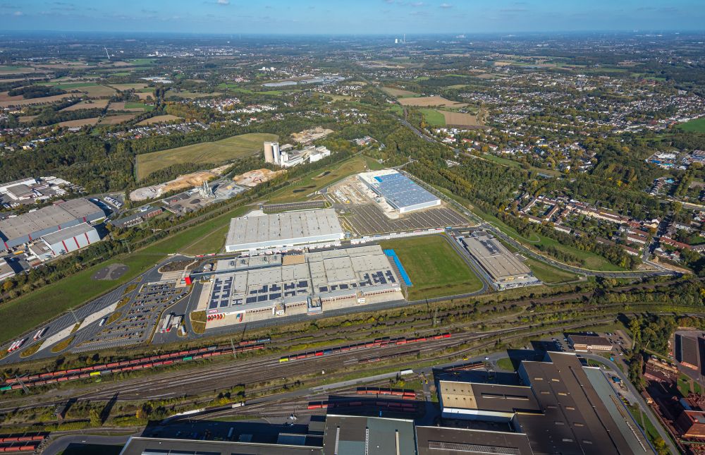 Luftbild Dortmund - Baustelle auf dem ehemaligen Hoeschgelände in Dortmund im Bundesland Nordrhein-Westfalen