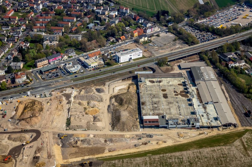 Bochum aus der Vogelperspektive: Baustelle im Entwicklungsgebiet MARK 51°7 in Bochum im Bundesland Nordrhein-Westfalen, Deutschland