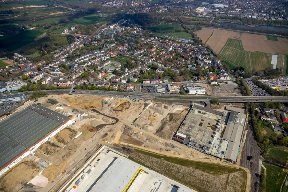 Luftaufnahme Bochum - Baustelle im Entwicklungsgebiet MARK 51°7 in Bochum im Bundesland Nordrhein-Westfalen, Deutschland