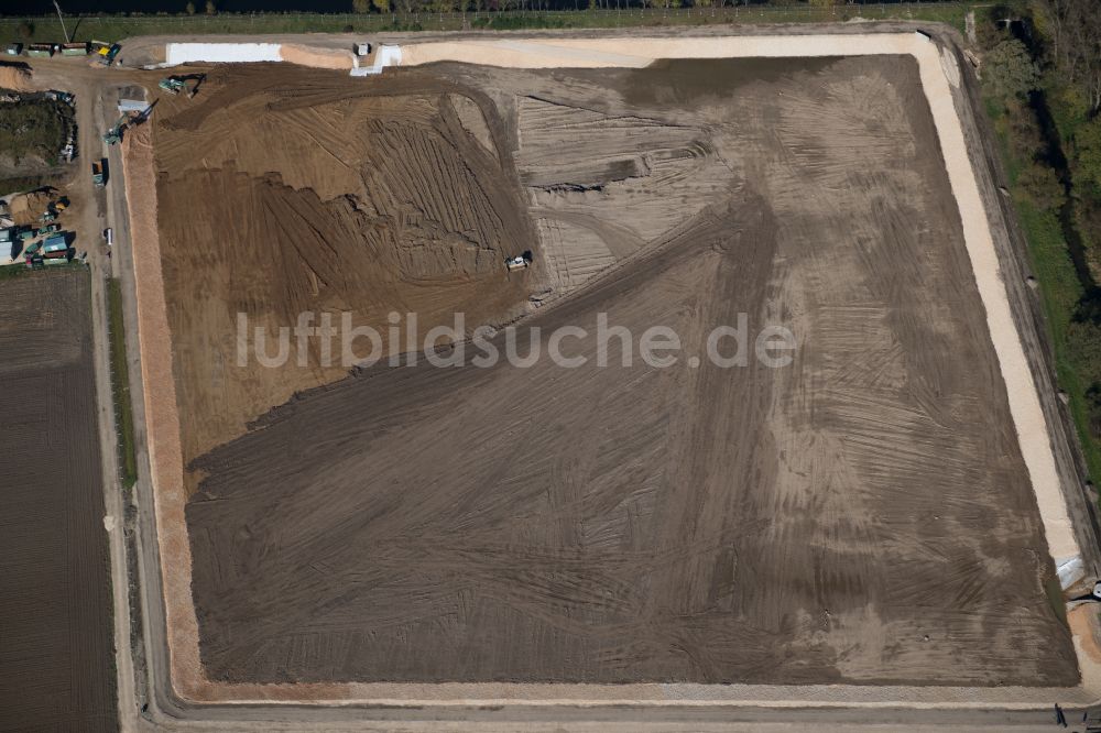 Luftbild Erbach - Baustelle mit Erdarbeiten in Erbach im Bundesland Baden-Württemberg, Deutschland