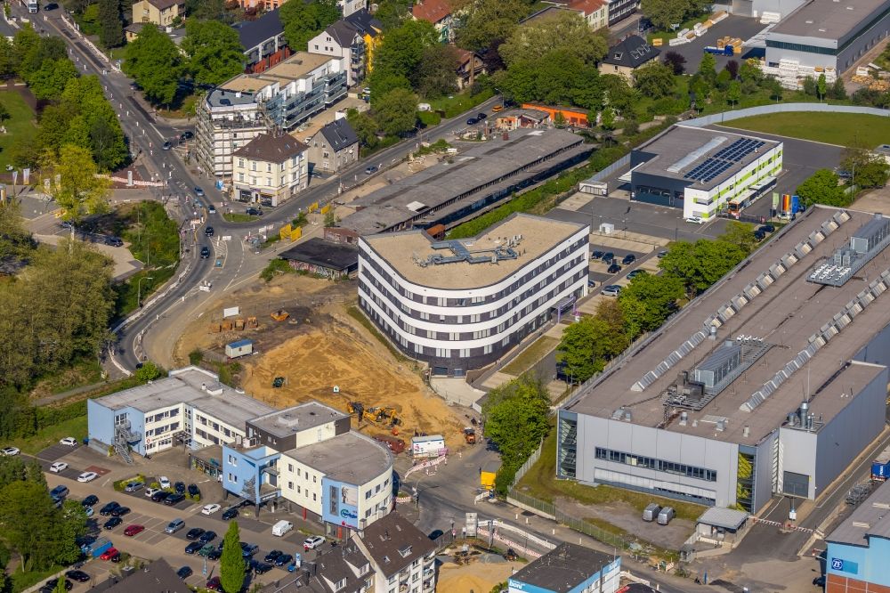 Witten von oben - Baustelle mit Erschließungs - und Aufschüttungs- Arbeiten am Medizinischen Versorgungszentrum Nephrocare Witten in Witten im Bundesland Nordrhein-Westfalen, Deutschland