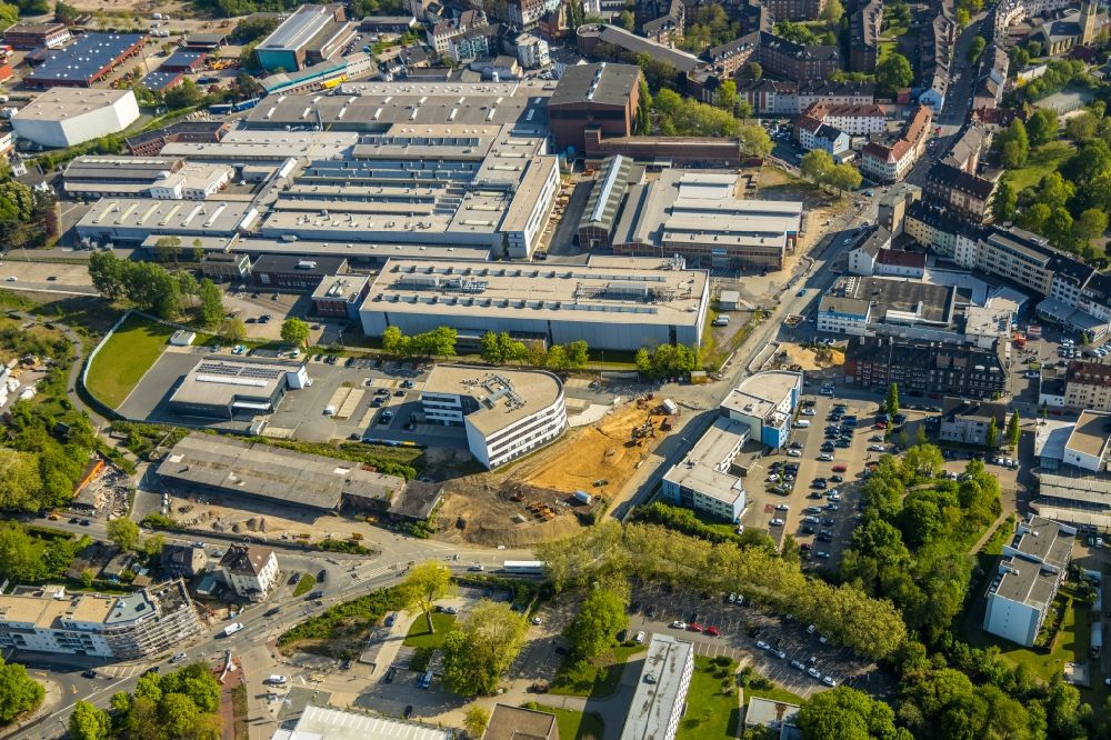 Luftbild Witten - Baustelle mit Erschließungs - und Aufschüttungs- Arbeiten am Medizinischen Versorgungszentrum Nephrocare Witten in Witten im Bundesland Nordrhein-Westfalen, Deutschland
