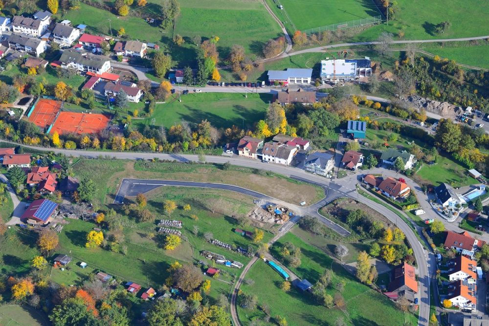 Luftbild Hasel - Baustelle mit Erschließungs - und Aufschüttungs- Arbeiten im Neubaugebiet Kaiden in Hasel im Bundesland Baden-Württemberg, Deutschland