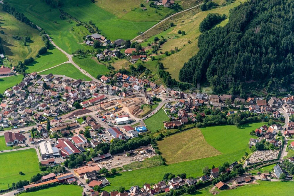 Luftbild Oberwinden - Baustelle mit Erschließungs - und Aufschüttungs- Arbeiten Im Ort in Oberwinden im Bundesland Baden-Württemberg, Deutschland