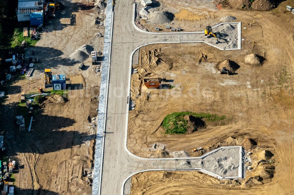 Luftbild Orschweier - Baustelle mit Erschließungs - und Aufschüttungs- Arbeiten Wohngebiet in Orschweier im Bundesland Baden-Württemberg, Deutschland