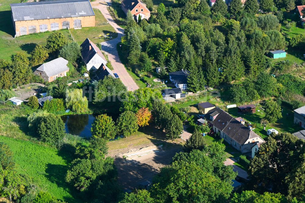 Luftbild Groß Daberkow - Baustelle mit Erschließungs- und Erdarbeiten für ein Einfamilienhaus in Groß Daberkow im Bundesland Mecklenburg-Vorpommern, Deutschland