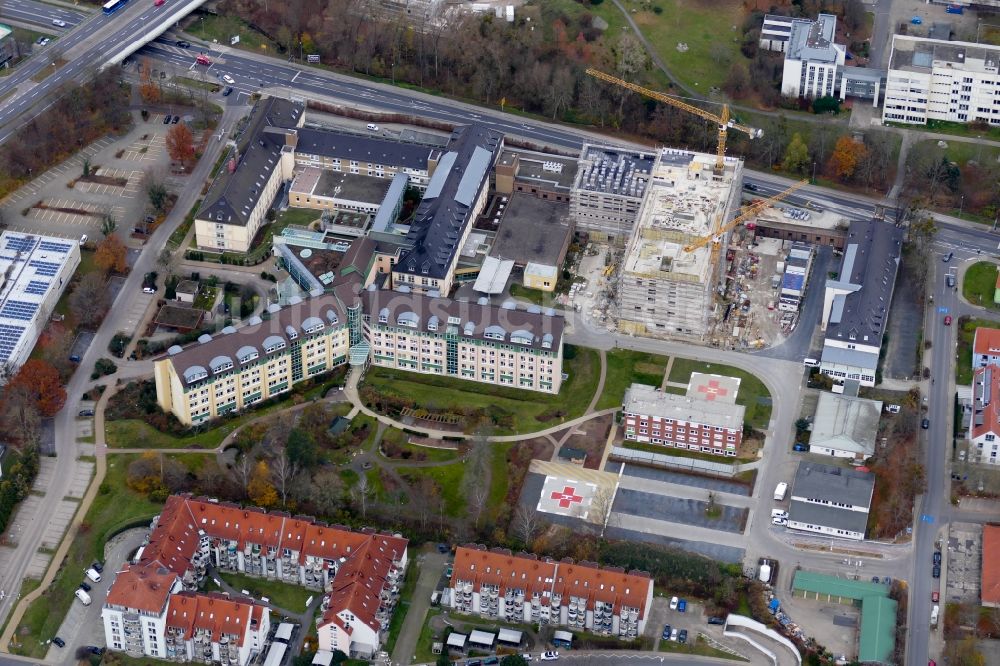 Luftbild Göttingen - Baustelle Evangelisches Krankenhaus Göttingen-Weende im Ortsteil Weende in Göttingen im Bundesland Niedersachsen, Deutschland