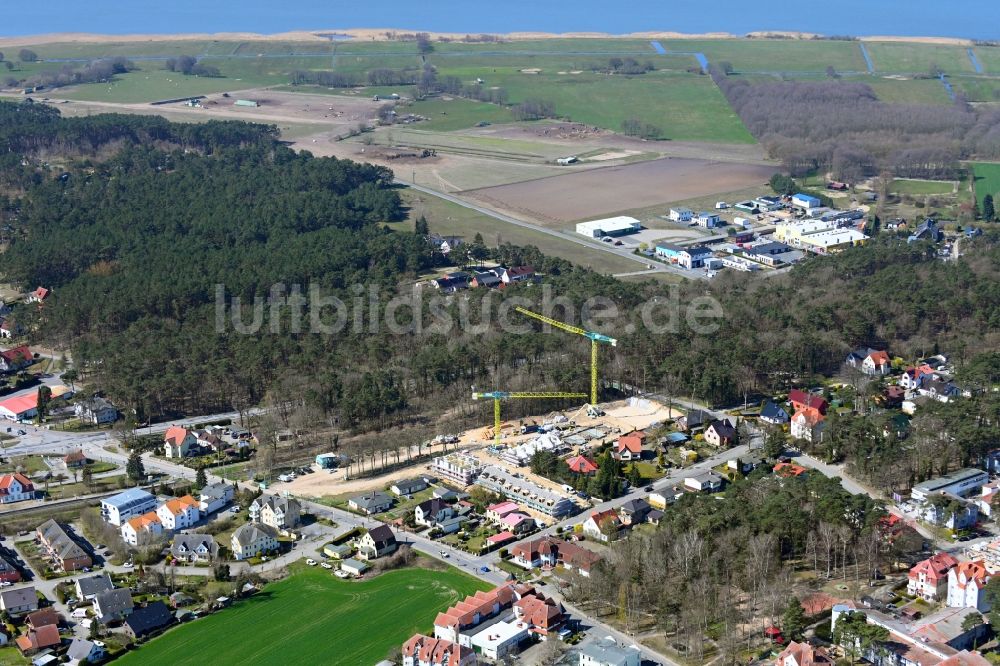 Loddin aus der Vogelperspektive: Baustelle einer Ferienhaus- Anlage in Loddin im Bundesland Mecklenburg-Vorpommern, Deutschland