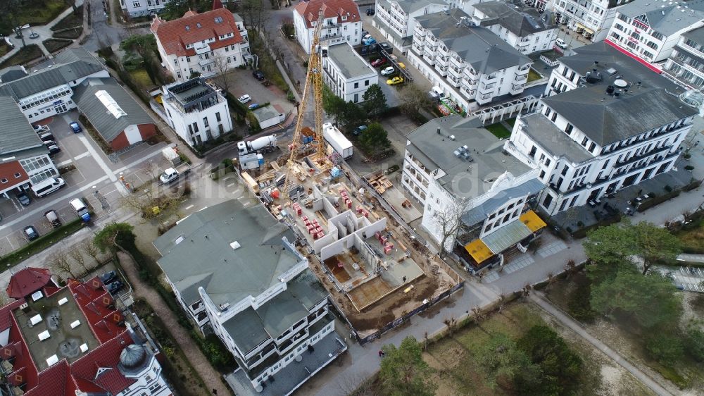 Luftaufnahme Binz - Baustelle der Ferienhaus Anlage STRANDVILLA CHARLOTTE in Binz im Bundesland Mecklenburg-Vorpommern, Deutschland