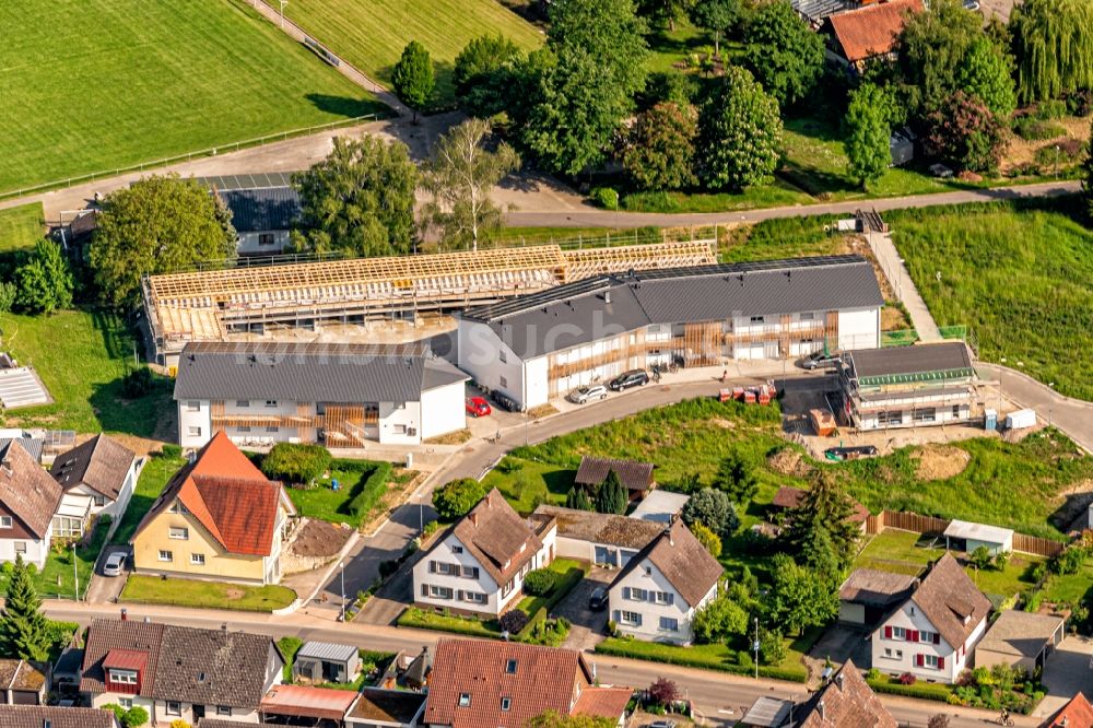 Luftbild Ettenheim - Baustelle Flüchtlingsheim- und Asylunterkunfts- Gebäude Ortsteil Ettenheimweiler in Ettenheim im Bundesland Baden-Württemberg, Deutschland