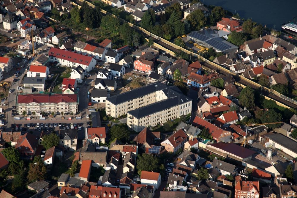 Luftbild Nierstein - Baustelle am Gelände der ehemaligen Malzfabrik in Nierstein im Landkreis Mainz-Bingen im Bundesland Rheinland-Pfalz