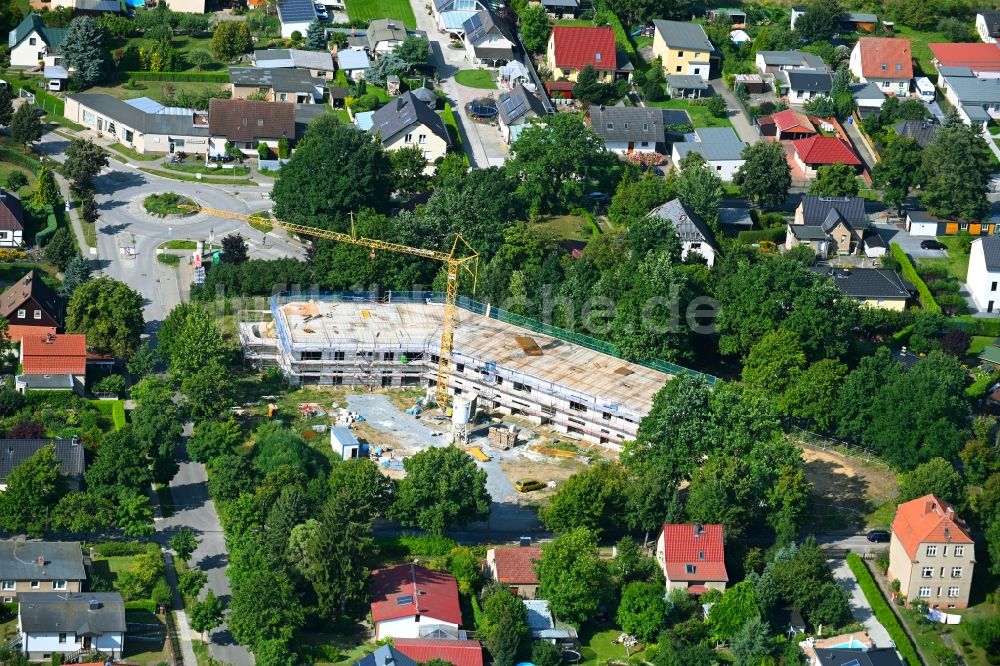 Luftbild Bernau - Baustelle der KITA- Kindergarten Sternekieker in Bernau im Bundesland Brandenburg, Deutschland