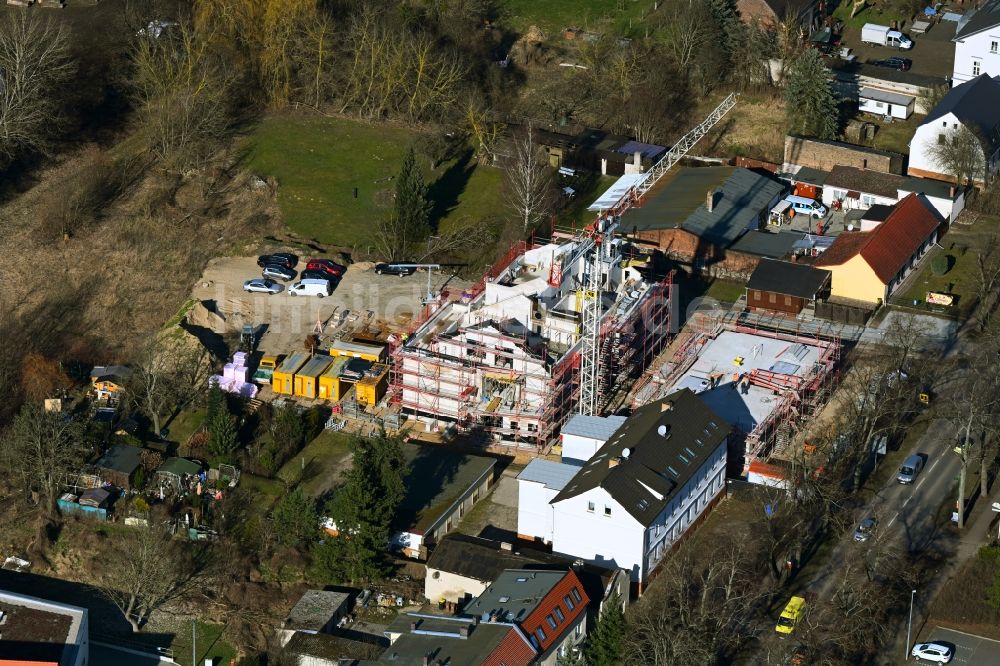 Luftaufnahme Werneuchen - Baustelle KITA- Kindergarten in Werneuchen im Bundesland Brandenburg, Deutschland