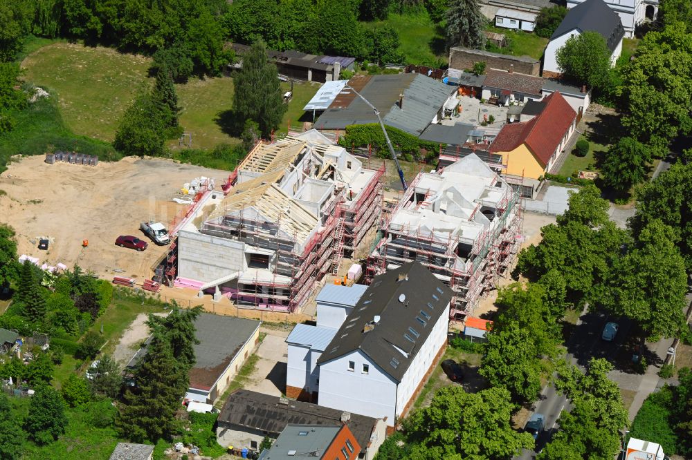 Luftaufnahme Werneuchen - Baustelle KITA- Kindergarten in Werneuchen im Bundesland Brandenburg, Deutschland