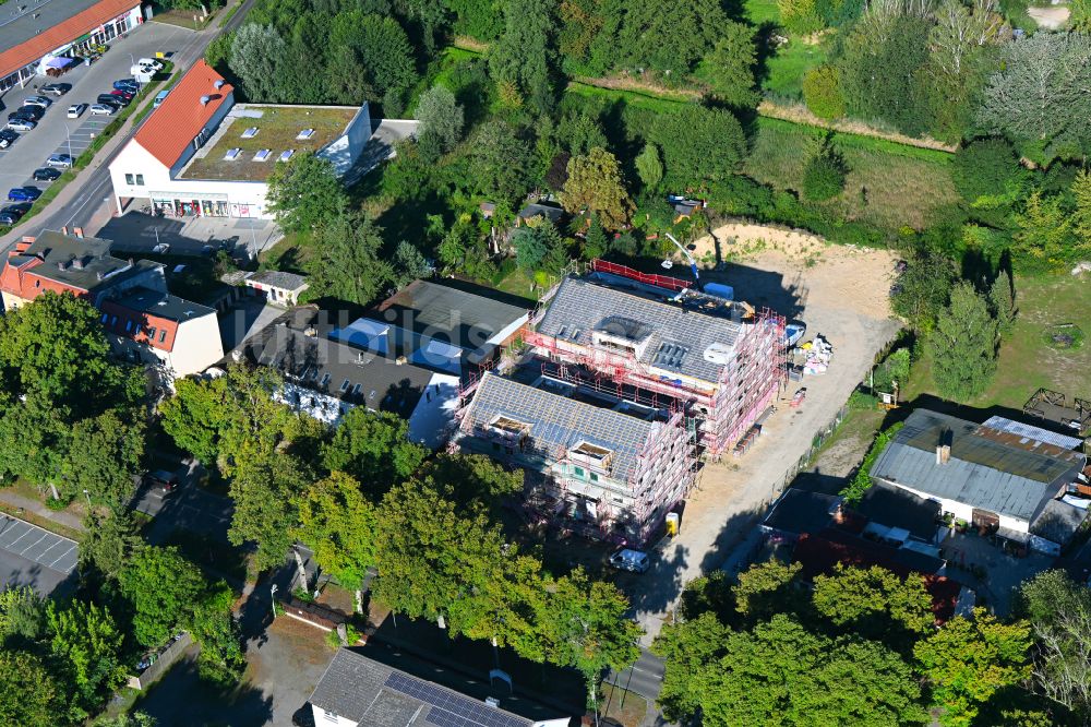 Werneuchen von oben - Baustelle KITA- Kindergarten in Werneuchen im Bundesland Brandenburg, Deutschland