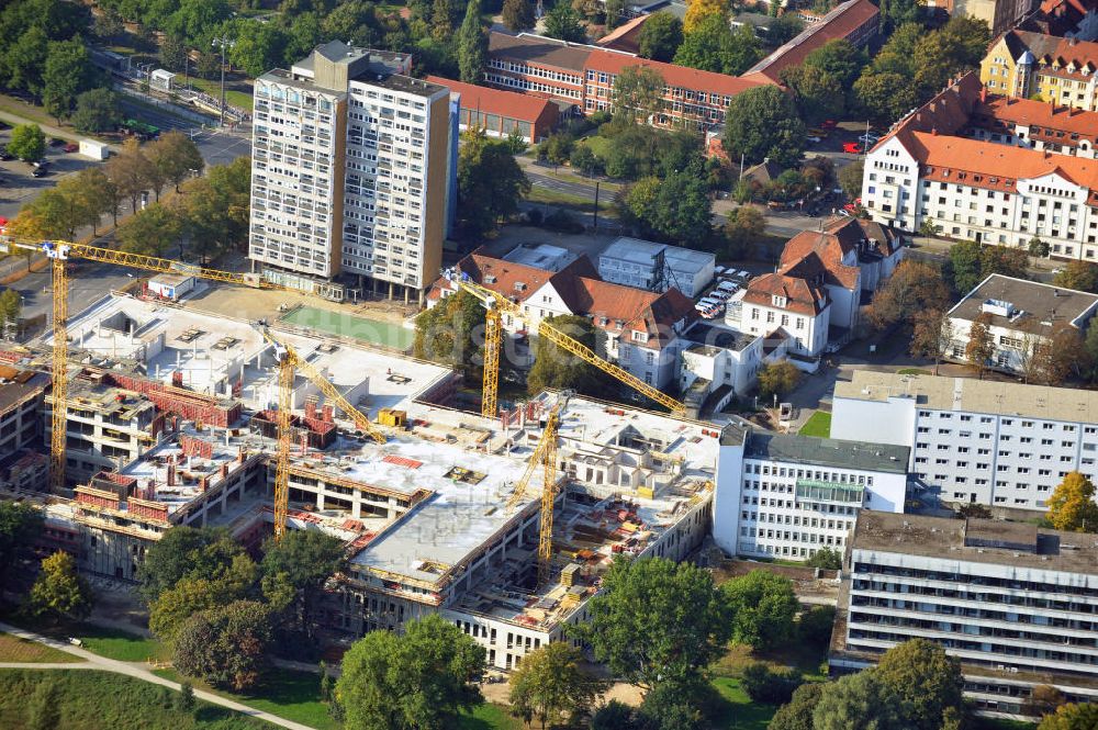 Hannover von oben - Baustelle Krankenhaus-Neubau in Hannover Linden-Süd
