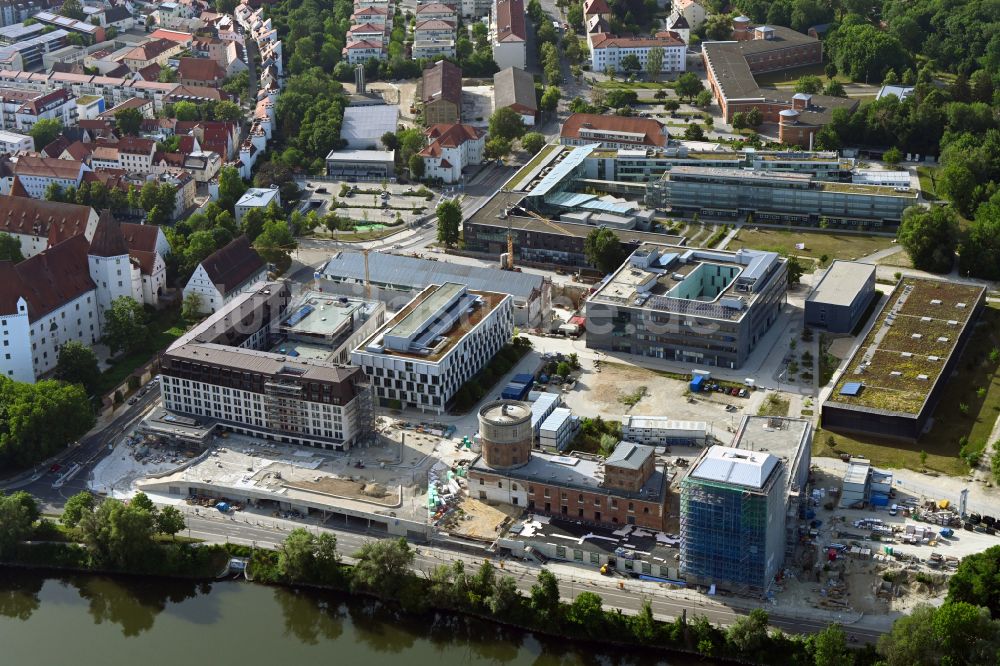 Luftbild Ingolstadt - Baustelle Maritim Hotel + Congresscentrum Ingolstadt im Bundesland Bayern, Deutschland