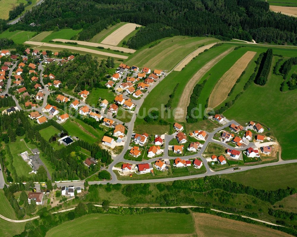 Luftaufnahme Gammertingen - Baustelle Mischbebauung eines Wohngebiets mit Mehrfamilienhäusern und Einfamilienhäusern in Gammertingen im Bundesland Baden-Württemberg, Deutschland
