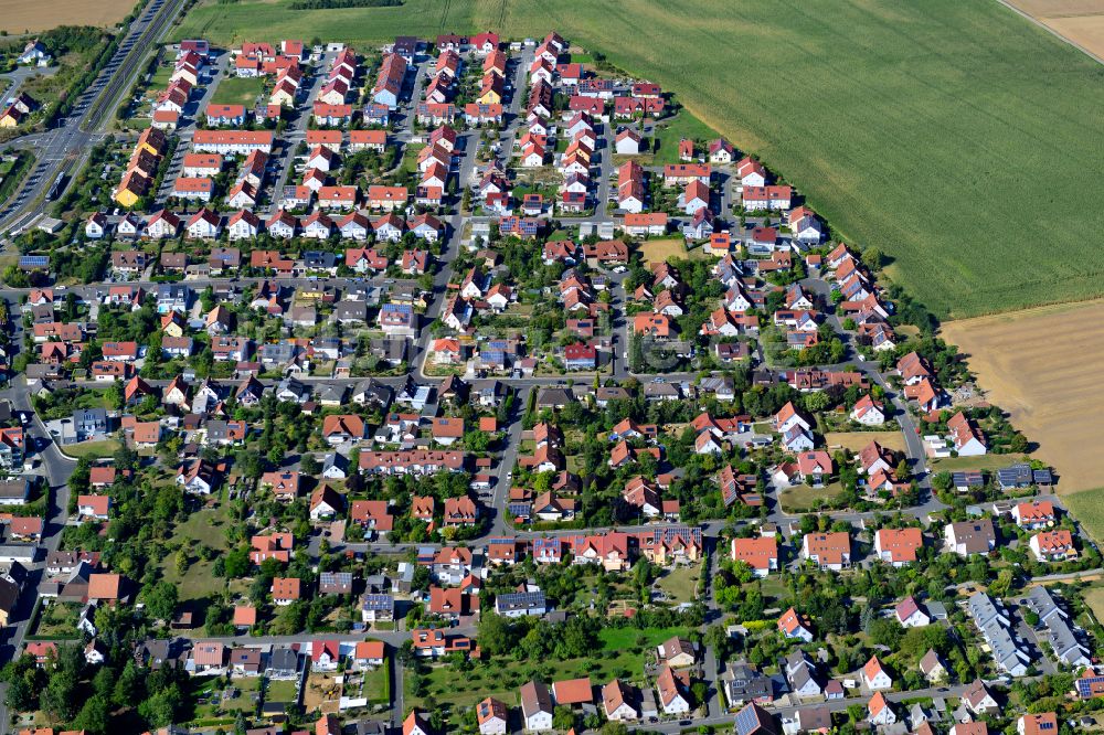 Rottenbauer von oben - Baustelle Mischbebauung eines Wohngebiets mit Mehrfamilienhäusern und Einfamilienhäusern in Rottenbauer im Bundesland Bayern, Deutschland