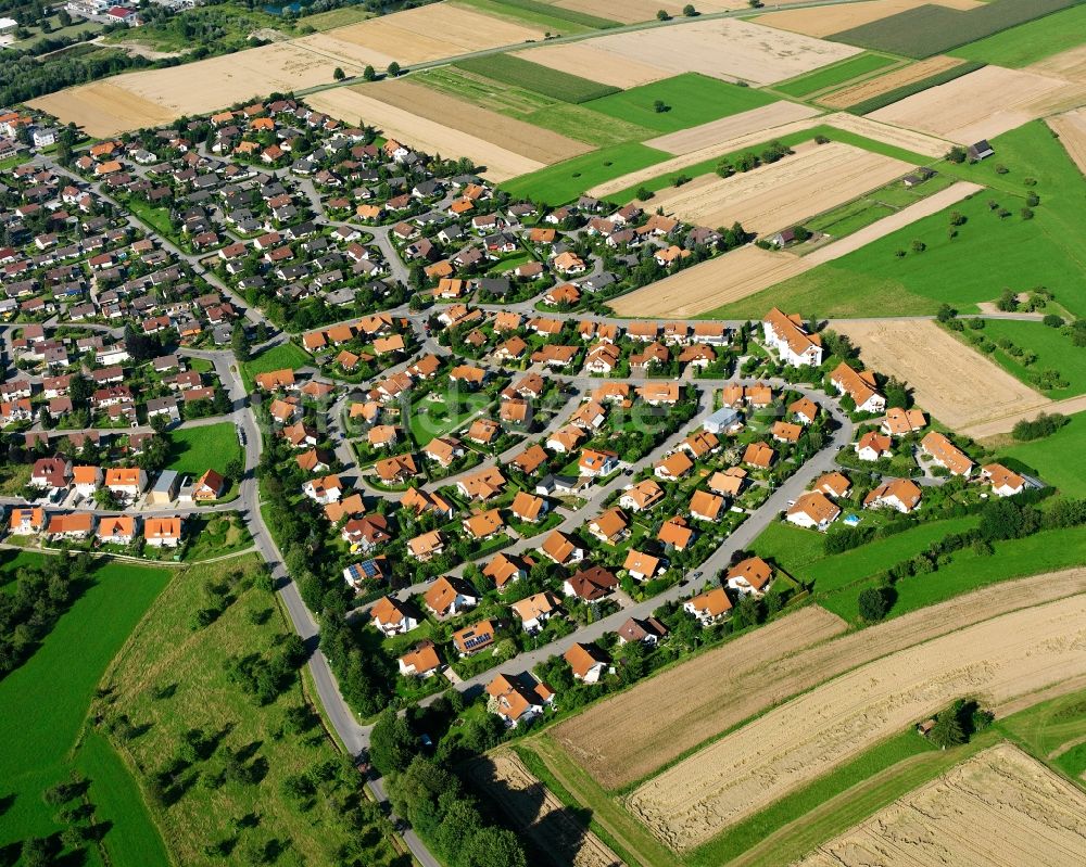 Luftaufnahme Rulfingen - Baustelle Mischbebauung eines Wohngebiets mit Mehrfamilienhäusern und Einfamilienhäusern in Rulfingen im Bundesland Baden-Württemberg, Deutschland