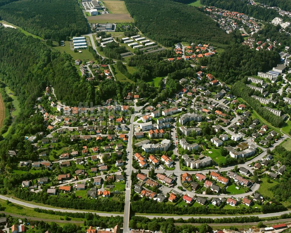 Luftbild Sigmaringen - Baustelle Mischbebauung eines Wohngebiets mit Mehrfamilienhäusern und Einfamilienhäusern in Sigmaringen im Bundesland Baden-Württemberg, Deutschland