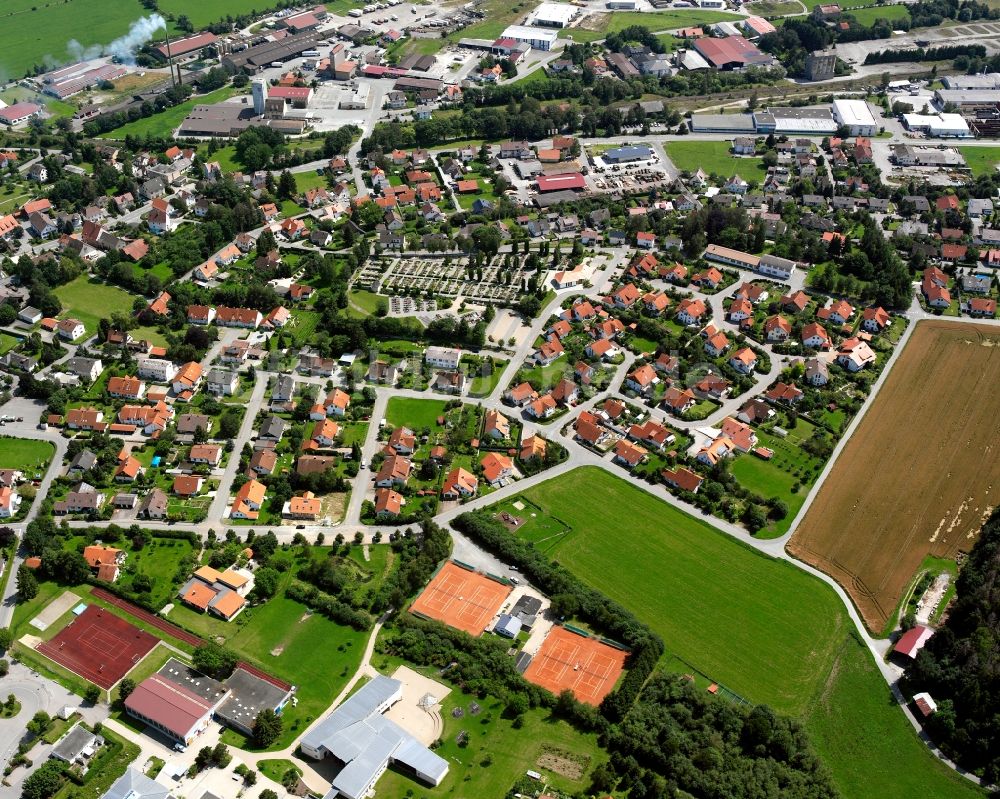 Luftbild Spöck - Baustelle Mischbebauung eines Wohngebiets mit Mehrfamilienhäusern und Einfamilienhäusern in Spöck im Bundesland Baden-Württemberg, Deutschland