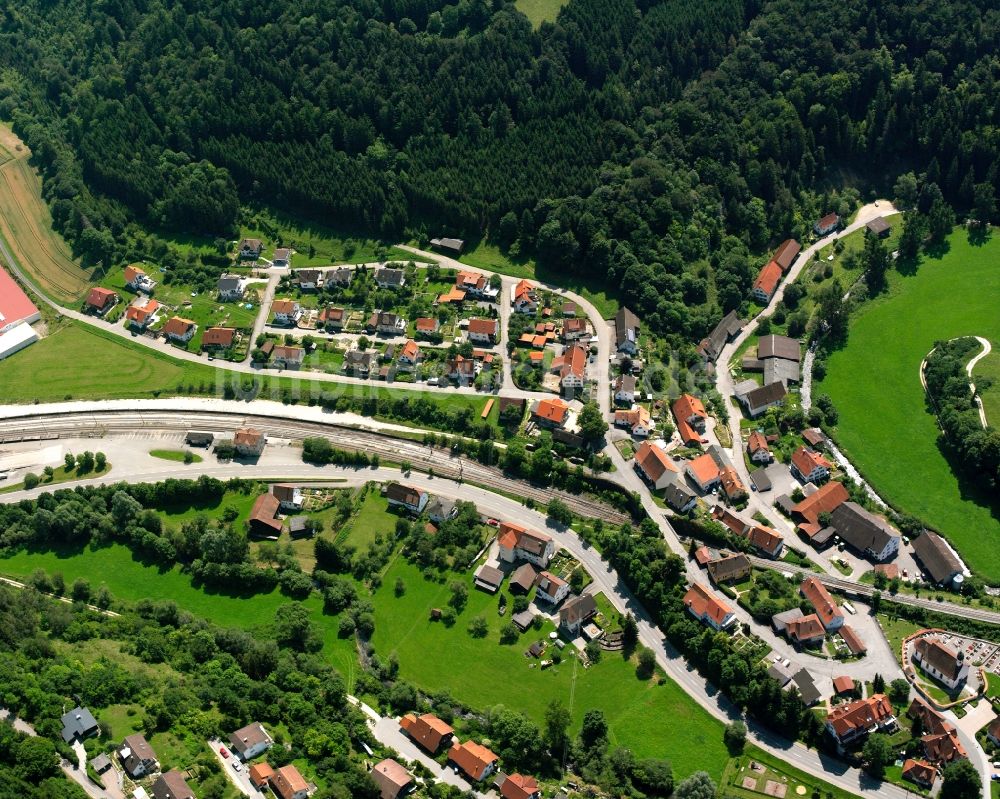 Storzingen von oben - Baustelle Mischbebauung eines Wohngebiets mit Mehrfamilienhäusern und Einfamilienhäusern in Storzingen im Bundesland Baden-Württemberg, Deutschland