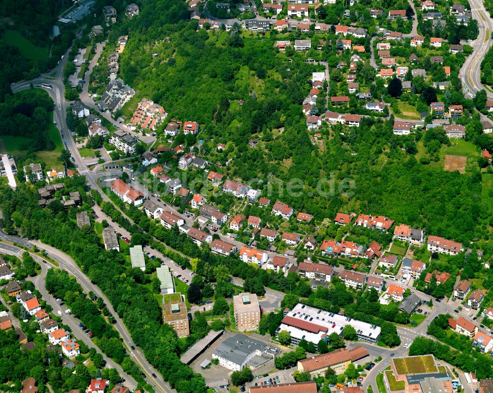 Luftaufnahme Tübingen - Baustelle Mischbebauung eines Wohngebiets mit Mehrfamilienhäusern und Einfamilienhäusern in Tübingen im Bundesland Baden-Württemberg, Deutschland