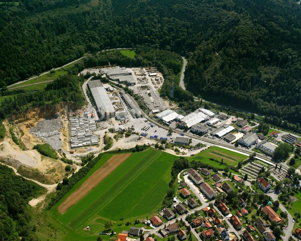 Luftbild Veringenstadt - Baustelle Mischbebauung eines Wohngebiets mit Mehrfamilienhäusern und Einfamilienhäusern in Veringenstadt im Bundesland Baden-Württemberg, Deutschland