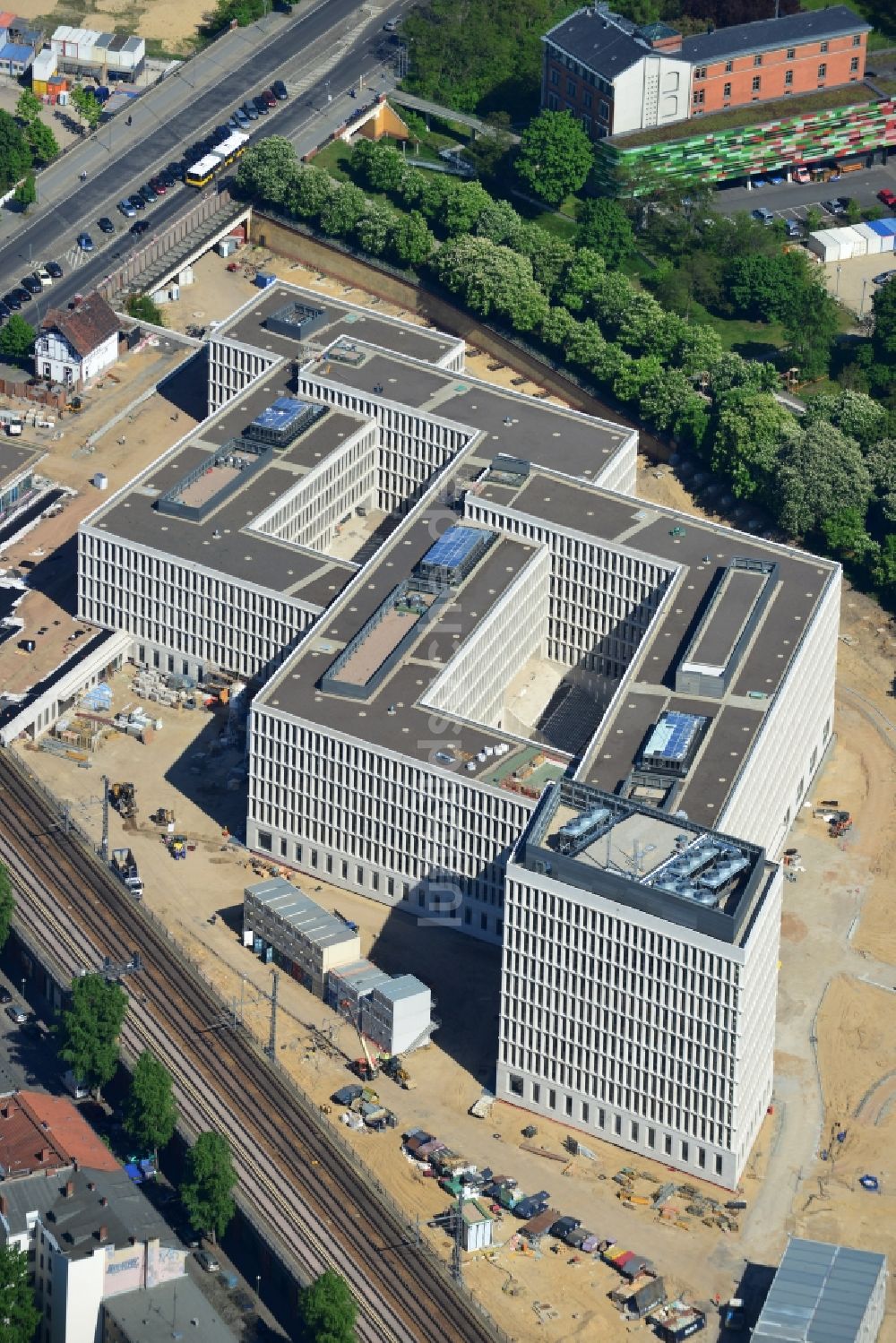 Berlin Moabit von oben - Baustelle für den Neubau des Bundesministeriums des Innern / Innenministerium in Berlin Moabit