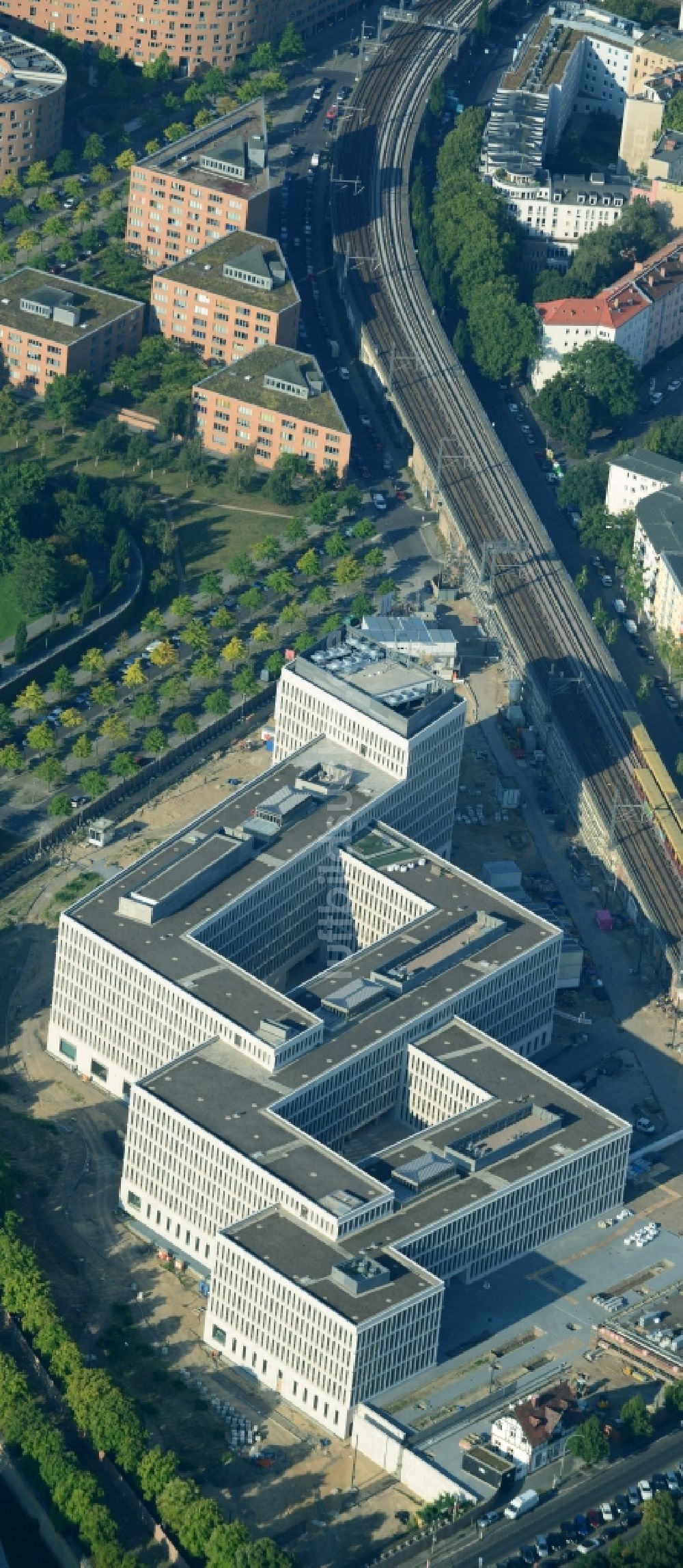 Berlin Moabit von oben - Baustelle für den Neubau des Bundesministeriums des Innern / Innenministerium in Berlin Moabit