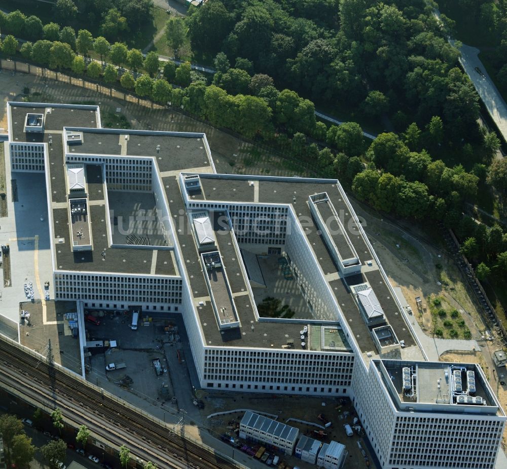 Luftbild Berlin Moabit - Baustelle für den Neubau des Bundesministeriums des Innern / Innenministerium in Berlin Moabit