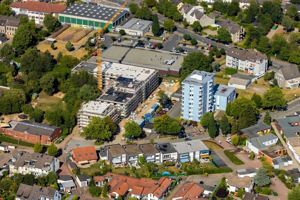 Witten von oben - Baustelle der Neubau- Gebäude des Altersheim - Seniorenresidenz Am Helfkamp in Witten im Bundesland Nordrhein-Westfalen, Deutschland