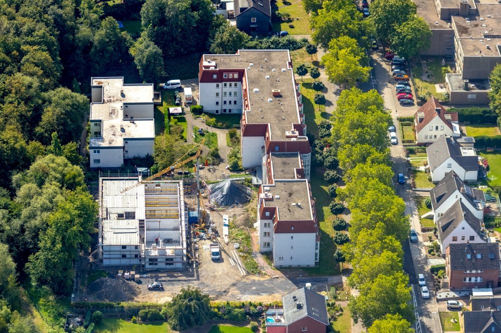 Luftaufnahme Hamm - Baustelle vom Neubau eines Seniorenzentrums in Hamm im Bundesland Nordrhein-Westfalen, Deutschland