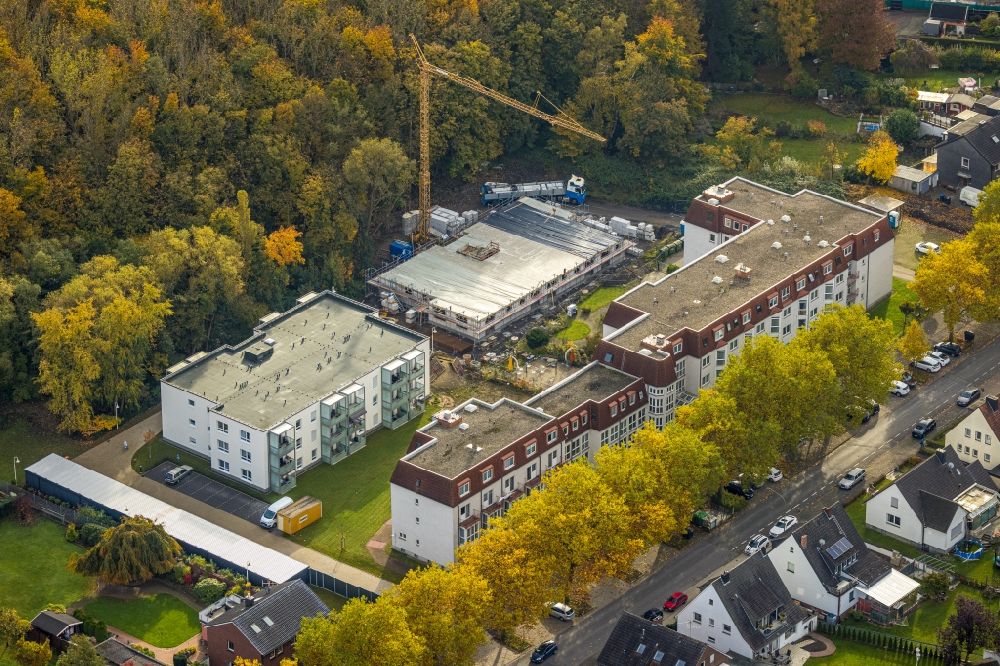 Hamm von oben - Baustelle vom Neubau eines Seniorenzentrums in Hamm im Bundesland Nordrhein-Westfalen, Deutschland