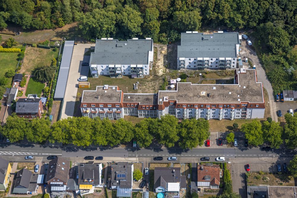 Luftbild Hamm - Baustelle vom Neubau eines Seniorenzentrums in Hamm im Bundesland Nordrhein-Westfalen, Deutschland