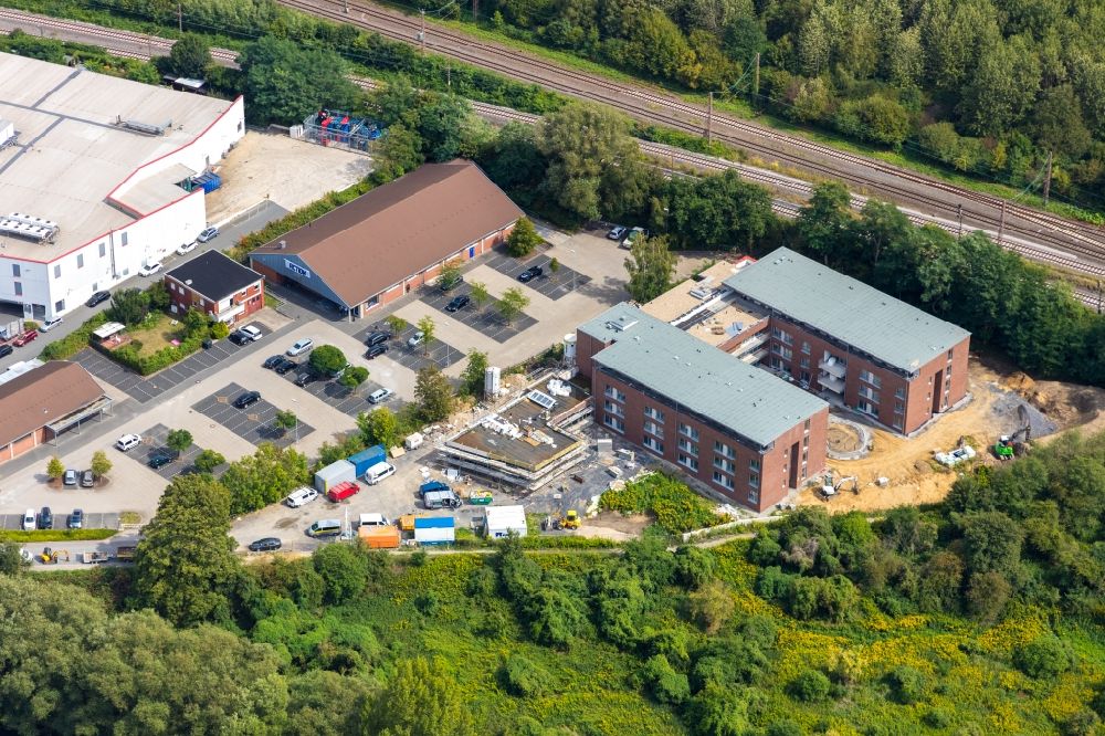 Luftbild Lünen - Baustelle vom Neubau eines Seniorenzentrums in Lünen im Bundesland Nordrhein-Westfalen, Deutschland